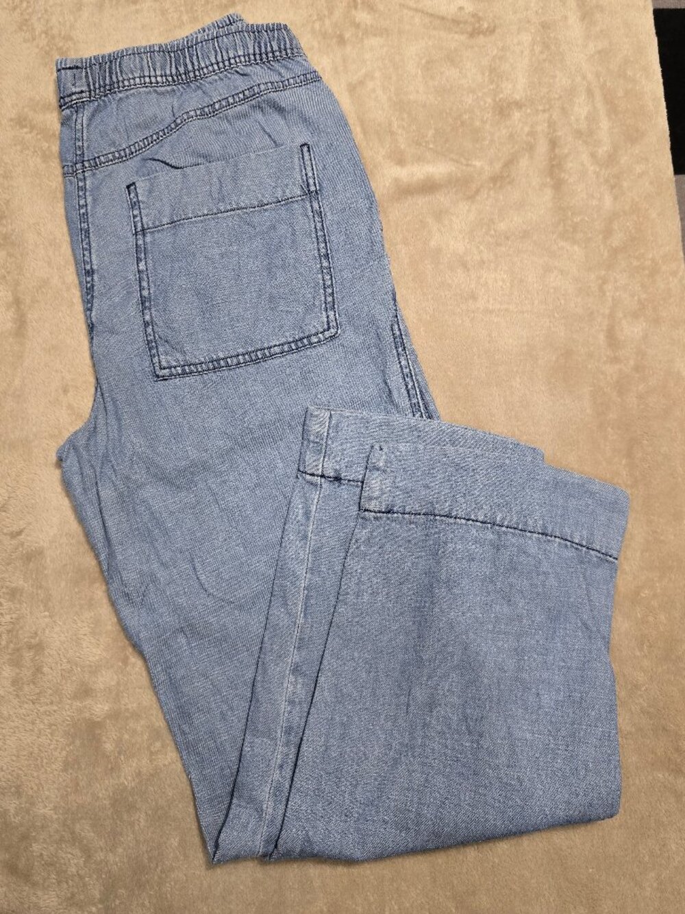 DEVOTED Pull-On Denim Wide Leg Pants Size Medium Light Wash